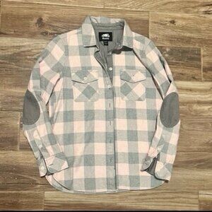 Roots Plaid Flannel Button Down